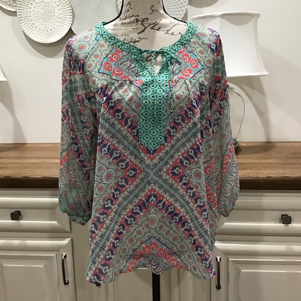 Women's Multicolor Bohemian Top
